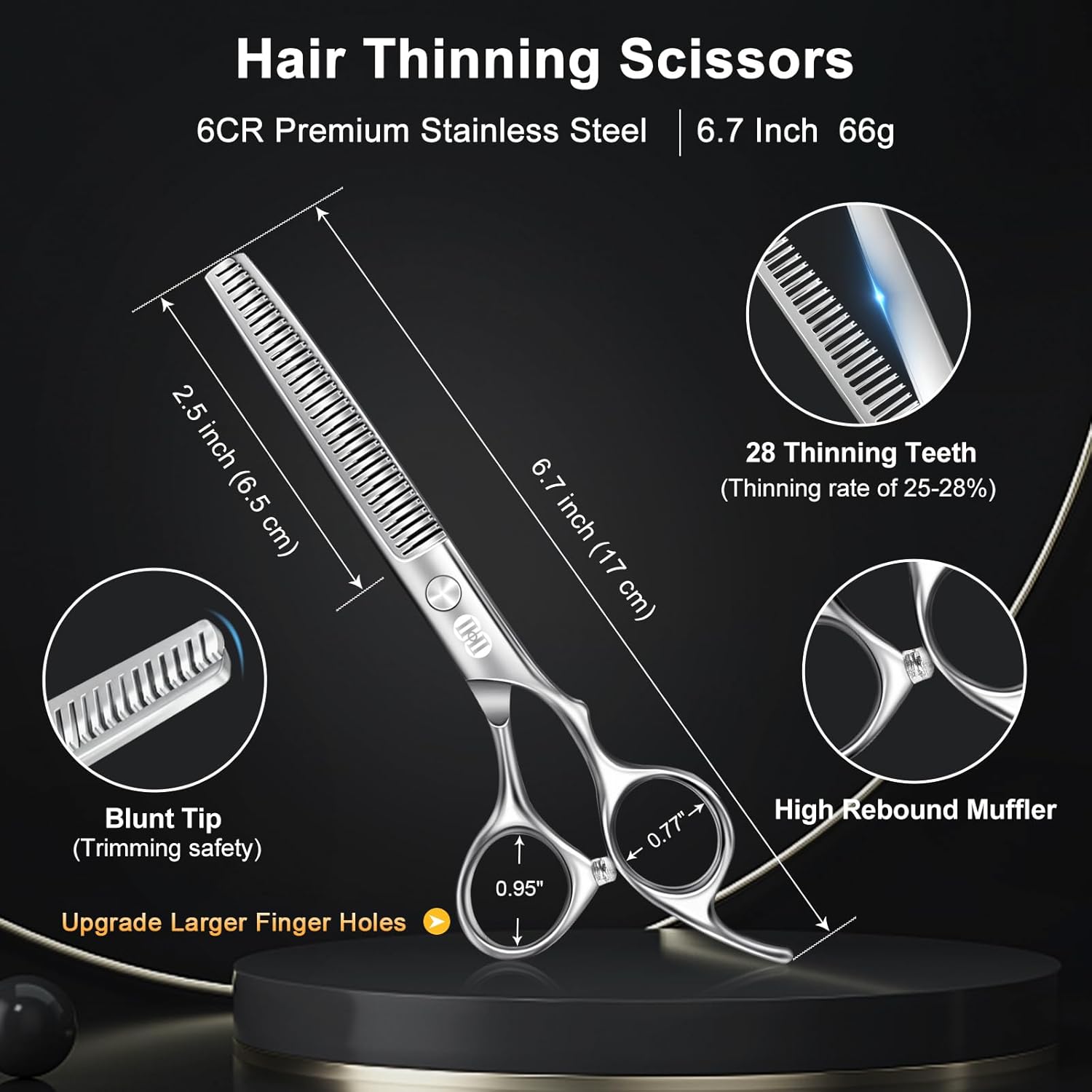 Detalle de CIICII Hair cutting scissors set 6.7 inch