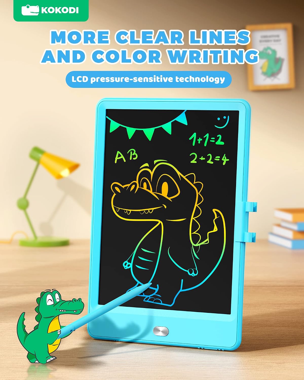 Detalle de KOKODI 8.5-inch LCD magnetic drawing tablet (Blue) for kids