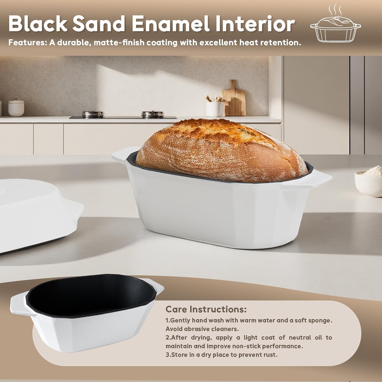 Thumbnail 5 de Enameled Cast Iron Dutch Oven, 3QT
