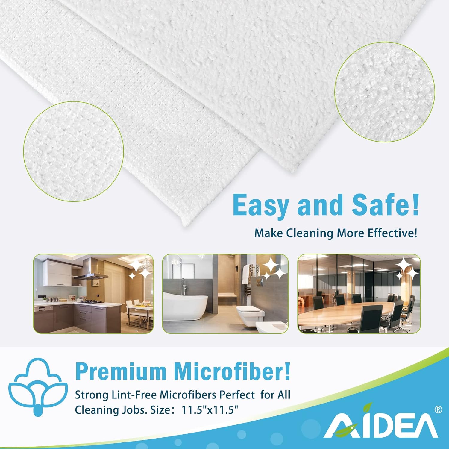 Thumbnail 5 de AIDEA Microfibre Cleaning Cloths 29 x 29 cm 🧽