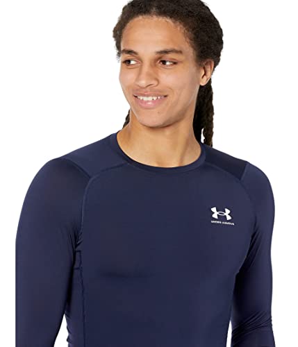 Detalle de Under Armour Hg Armour Comp LS Maglietta a maniche lunghe – Midnight Navy, taglia L, Uomo