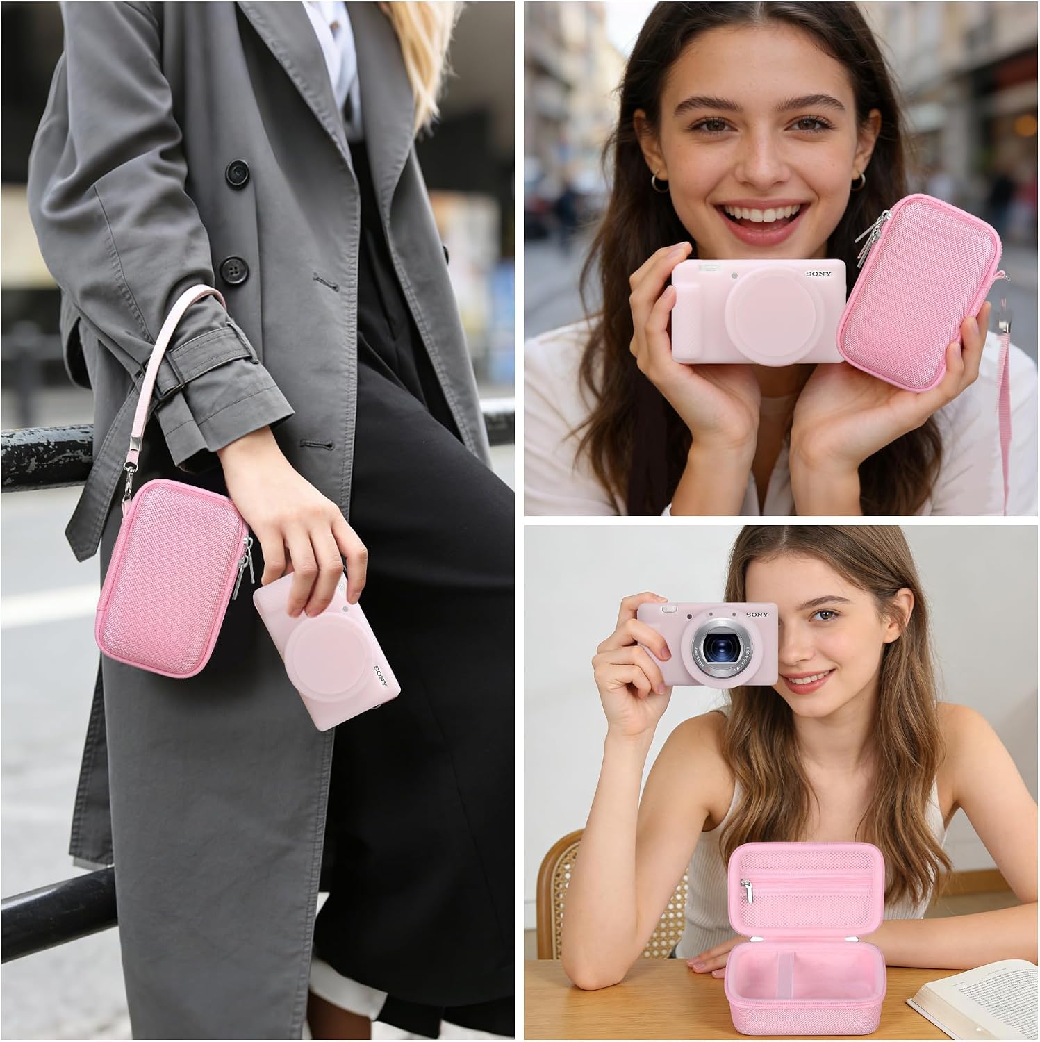 Thumbnail 6 de BOVKE 2-in-1 Camera Case for Sony ZV-1 — Silicone Skin + Hard Case Bundle (Pink)
