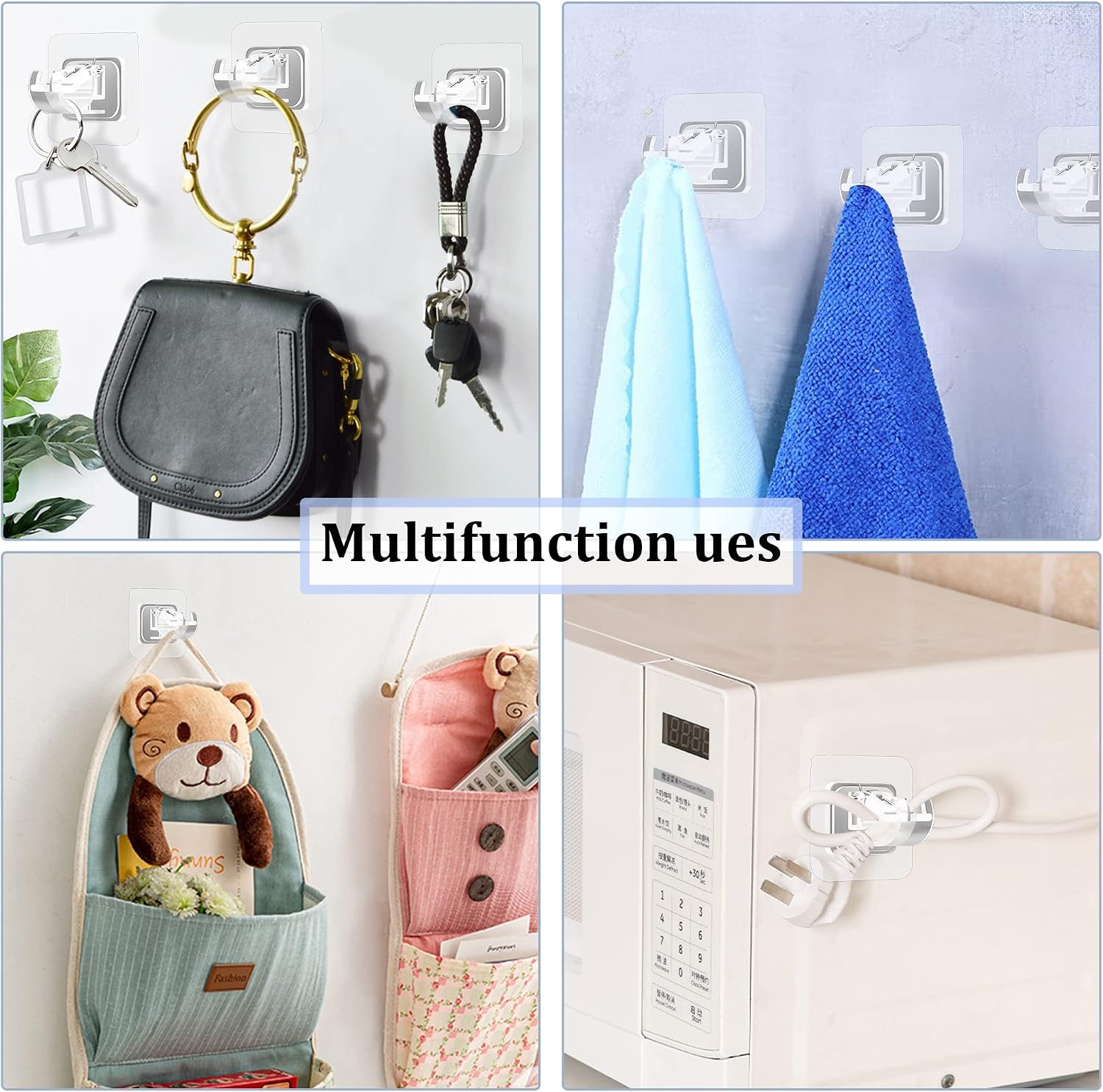 Thumbnail 6 de Codoule Self Adhesive No Drill Adjustable Curtain Rod Holder Hooks Brackets (8-Pack)