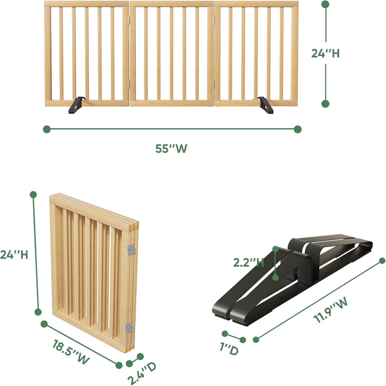 Detalle 2 de Freestanding Dog Gate, 3 Panels