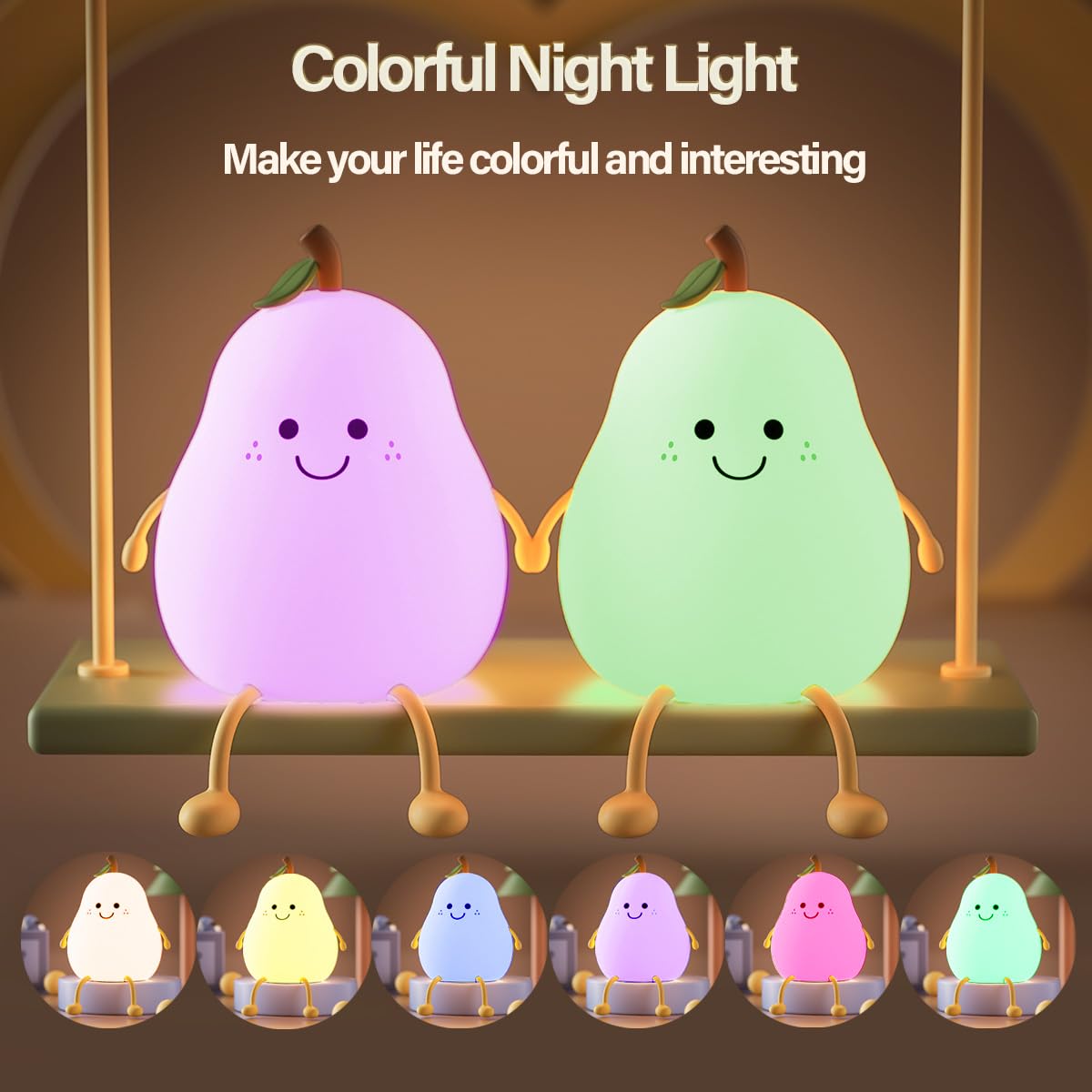 Detalle 2 de Myratts Silicone Pear Night Light