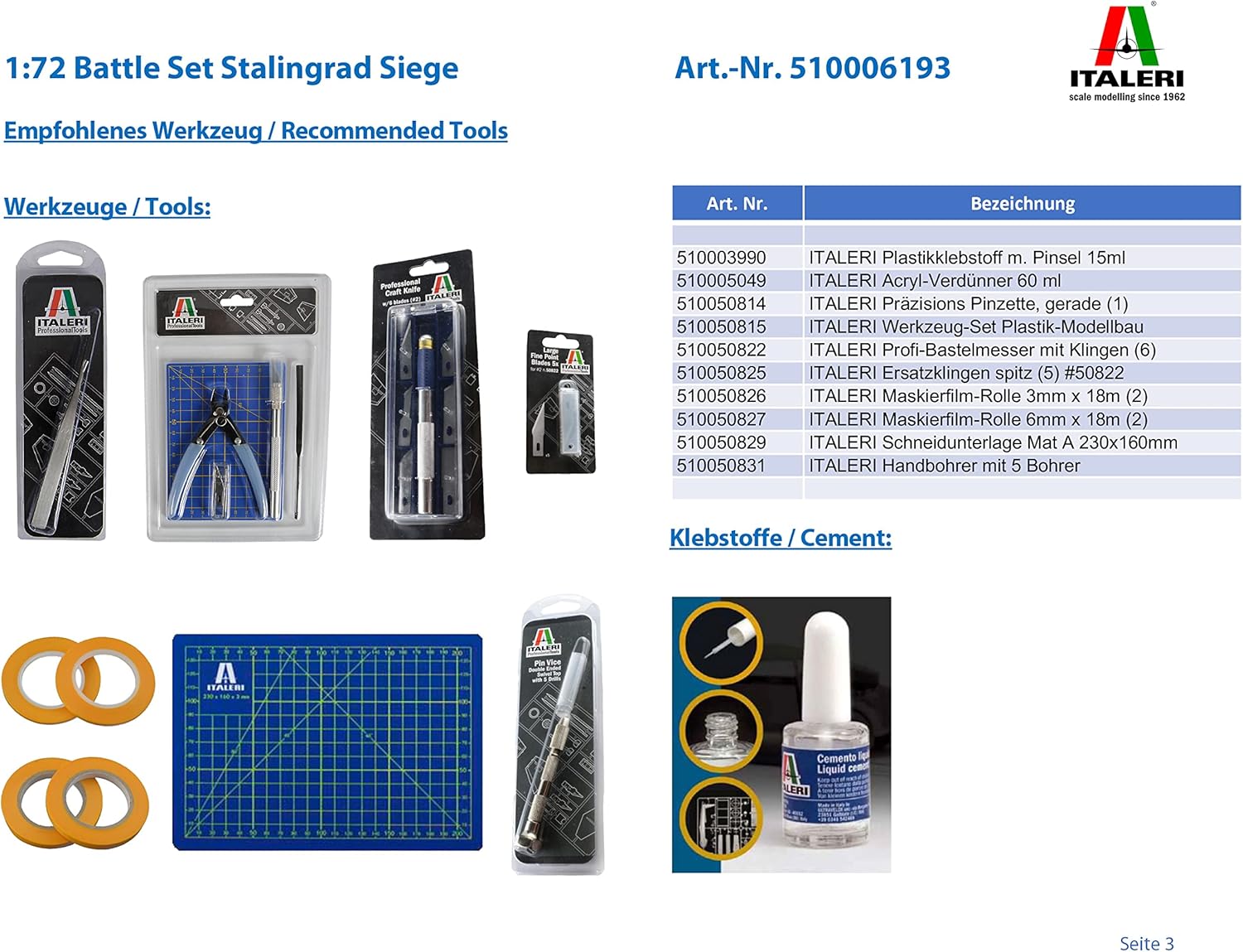 Thumbnail 3 de Italeri 6193 Set de Batalla 1:72 Asedio de Stalingrado