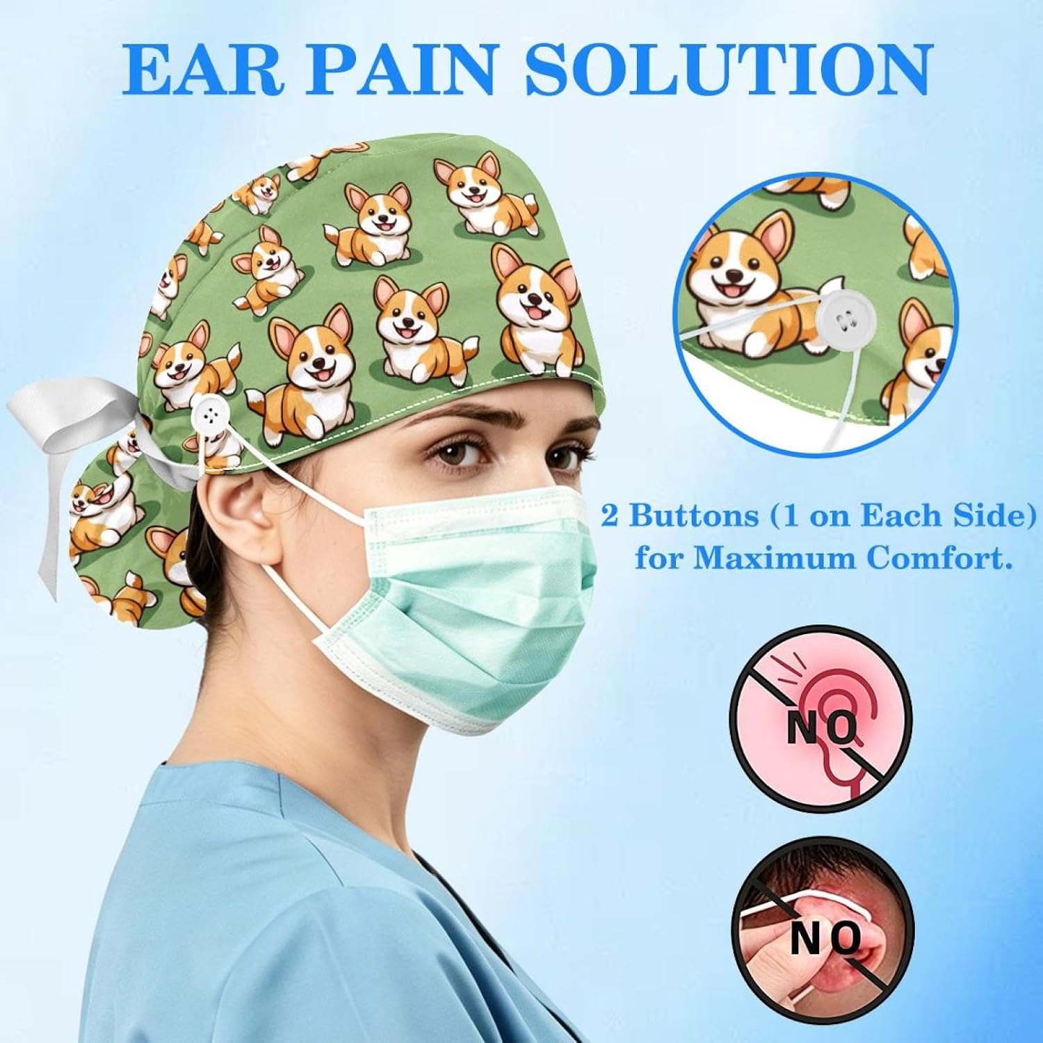 Detalle 2 de FVQL Scrub Cap in Polyester