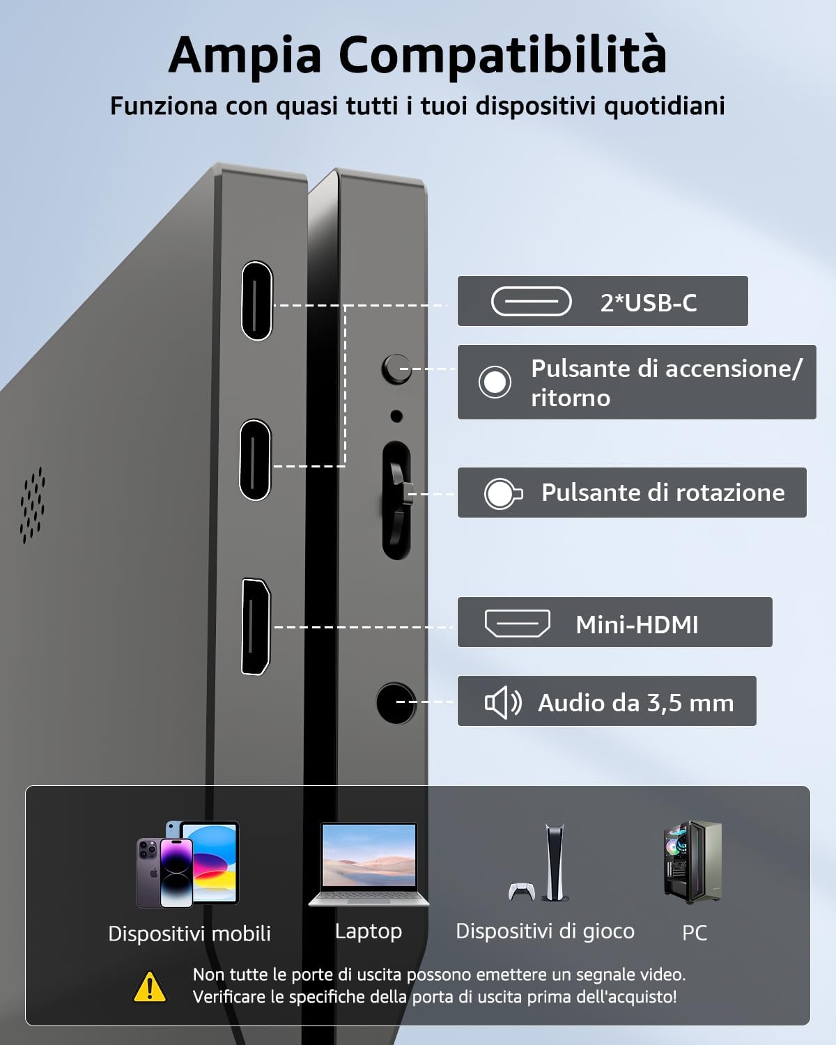 Detalle 2 de Yodoit Monitor Portatile 15,6" IPS 1080P
