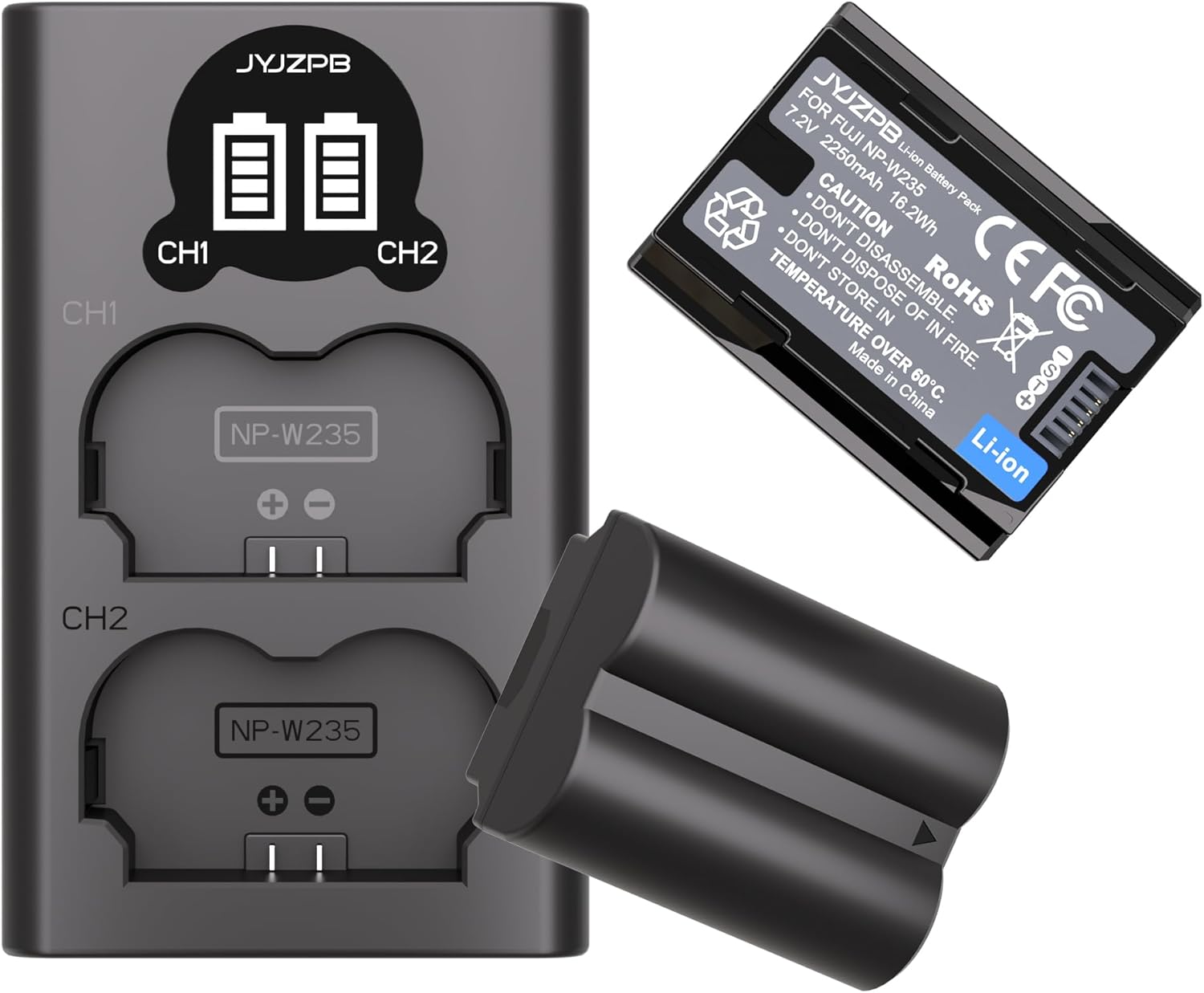 Detalle de JYJZPB NP-W235 Battery & Dual Charger
