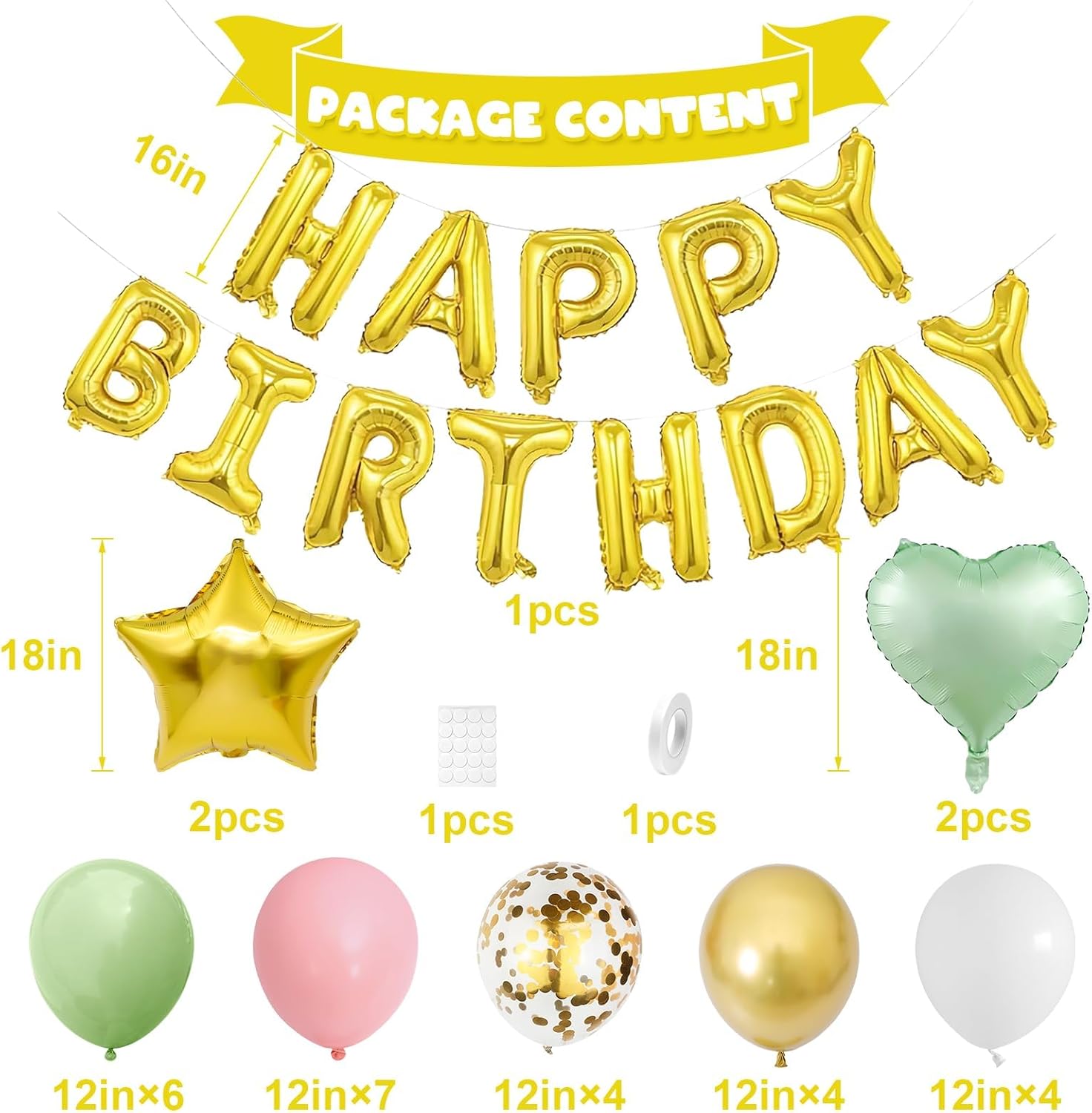 Detalle de Sage Green and Dusty Pink Birthday Decorations Set