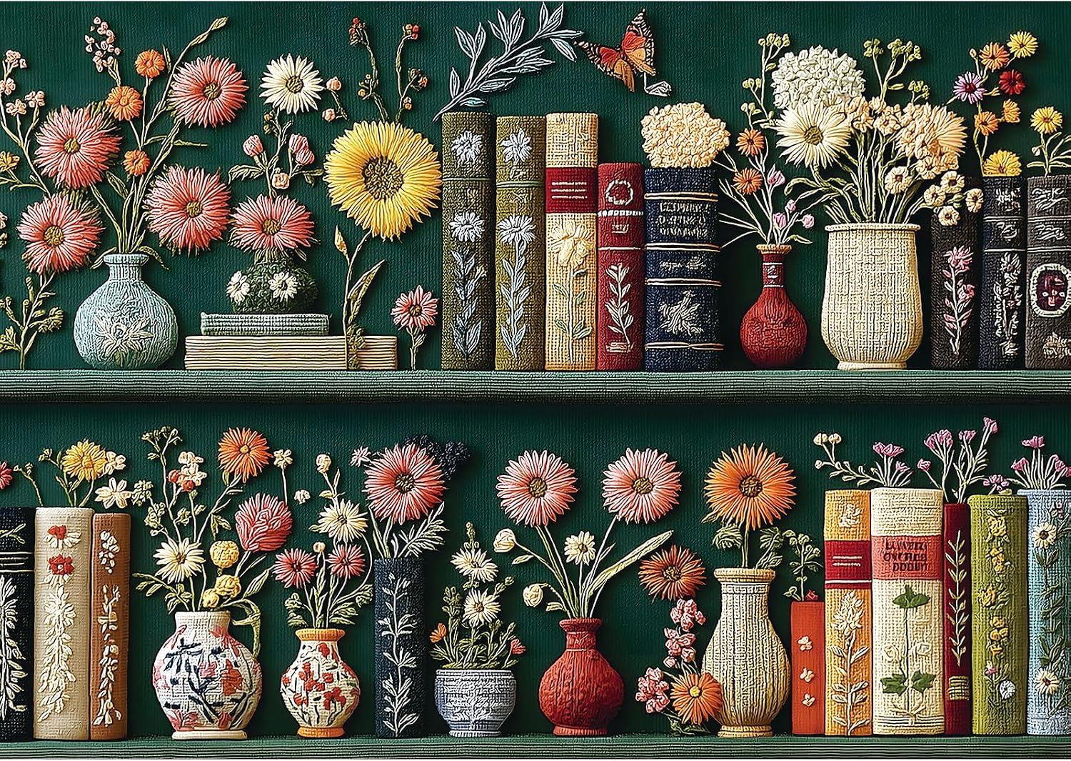 Detalle de PuzzOne JIUJIU-00469 Wildflower Pages 1,000-Piece Jigsaw Puzzle