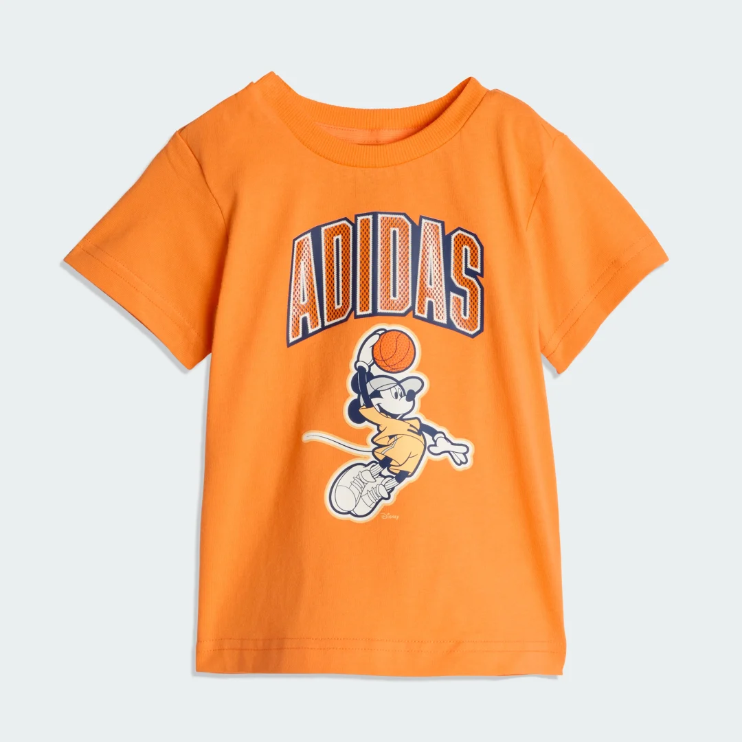 Detalle de Conjunto con camiseta Adidas Disney Mickey Mouse – color naranja