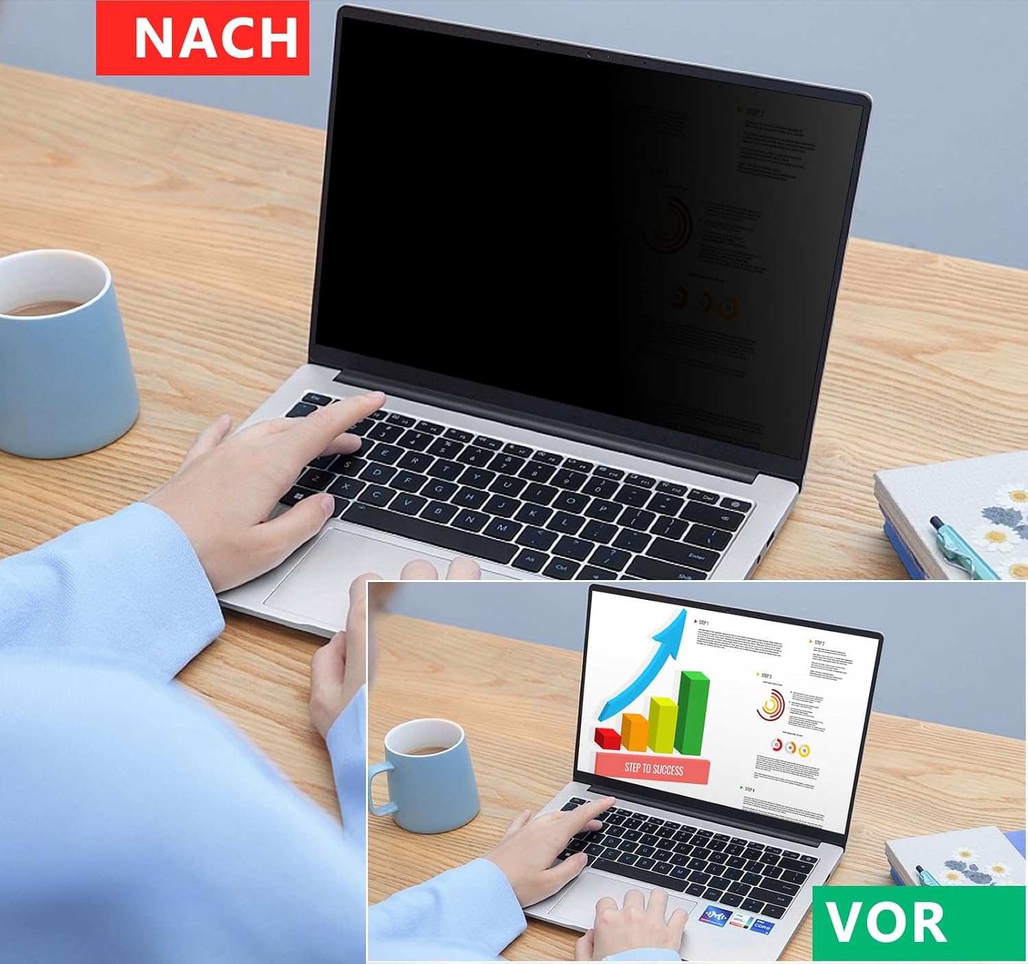 Thumbnail 6 de PYS Laptop Blickschutzfolie 14 Zoll