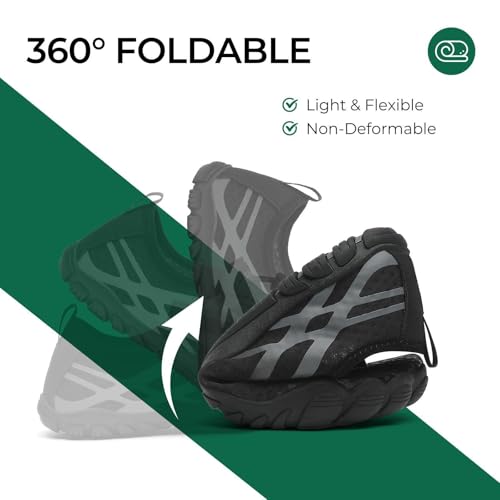 Detalle de SAGUARO Badeschuhe – Schnelltrocknende Aquaschuhe für Damen & Herren, Schwarz, Gr. 44 EU