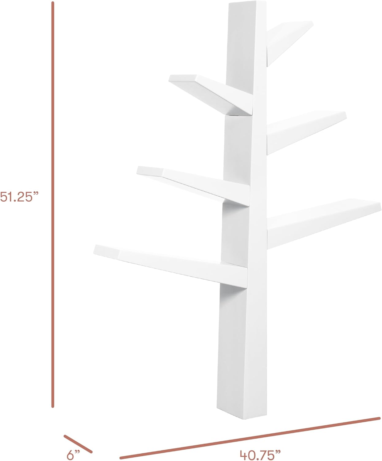 Detalle de Babyletto M4626W Spruce Tree Bookcase, White, GREENGUARD Gold Certified