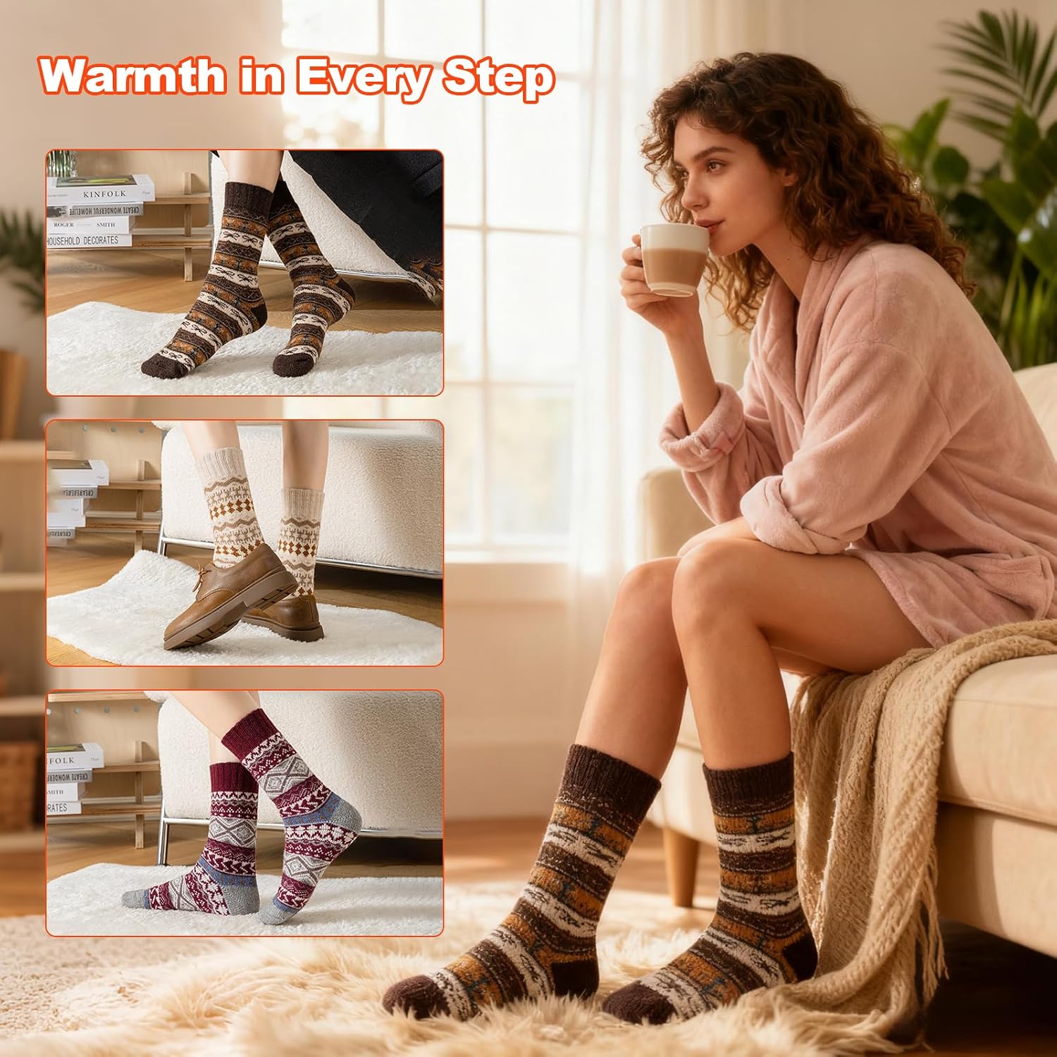 Thumbnail 5 de BISOUSOX Calcetines Lana Merino Mujer 3 pares