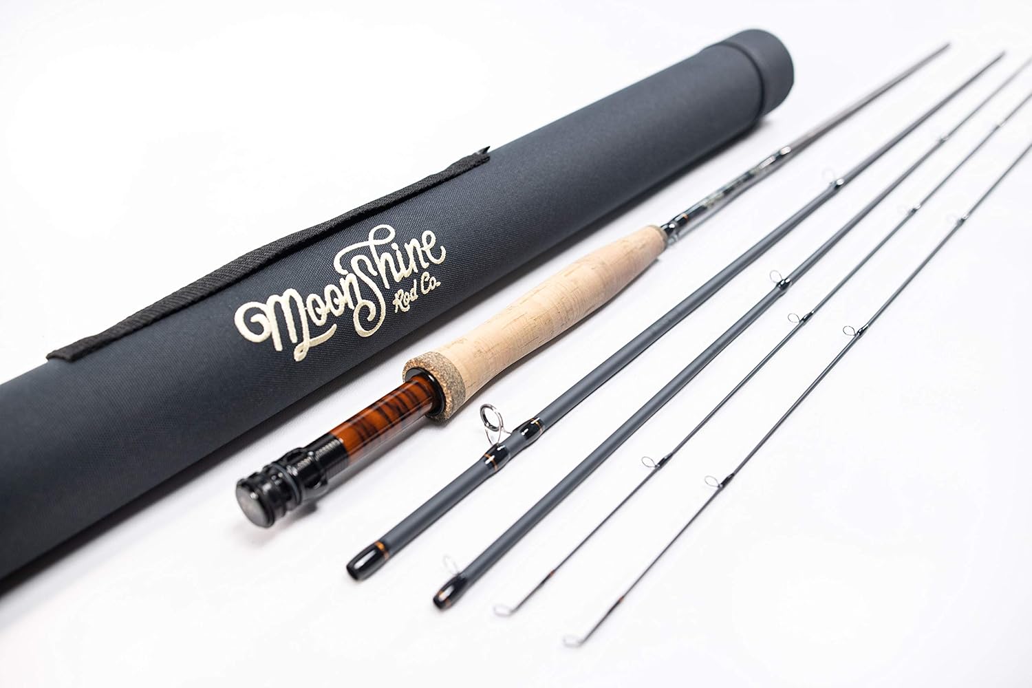 Moonshine Rod Company Fast Action Fly Fishing Rod — Drifter II Series, 2WT–12WT, with Zippered Travel Case