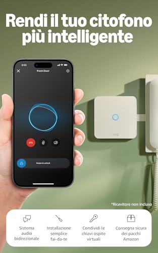 Thumbnail 7 de Ring Intercom Audio: citofono intelligente con audio in streaming, chiavi virtuali e accesso remoto
