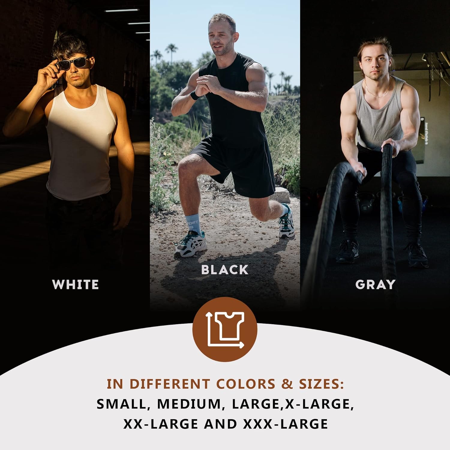 Thumbnail 5 de Men's Cotton Ribbed Undershirts (Vest/Tank Top Pack)