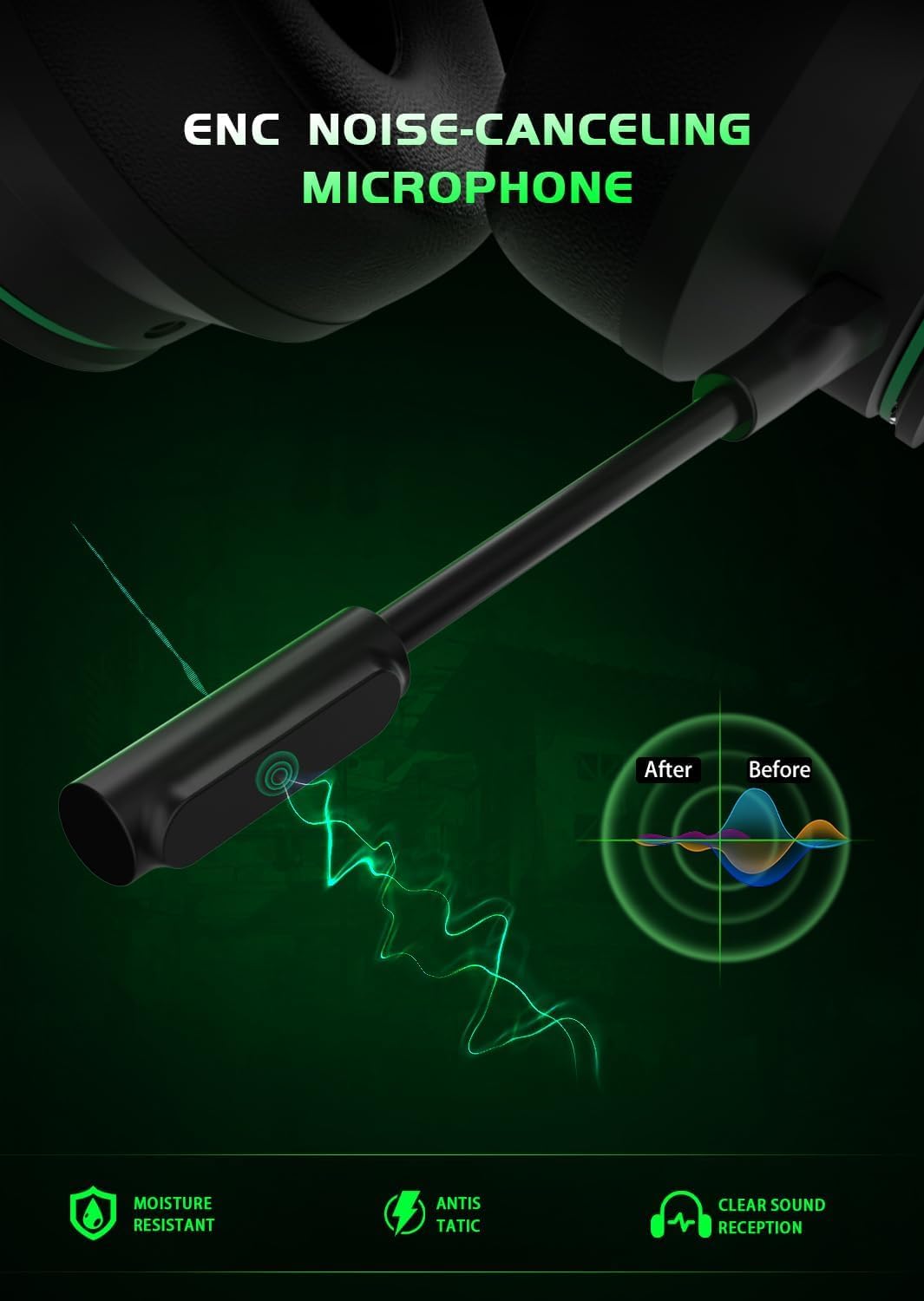 Detalle 2 de RYR Captain 200 Wireless Gaming Headset 45h