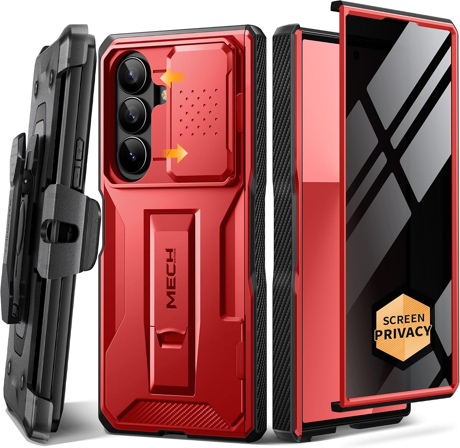 Detalle de TONGATE Z Fold 7 Case with Privacy Screen Protector and Slide Camera Cover