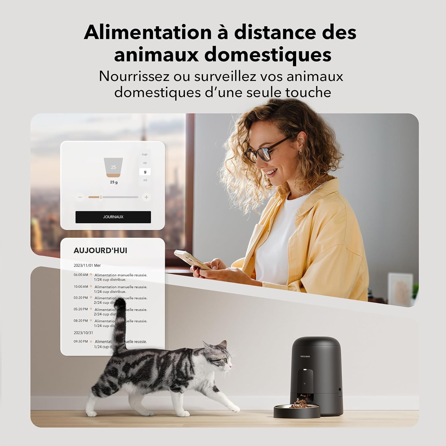 Thumbnail 3 de PETLIBRO Distributeur de croquettes automatique 2,4G WiFi sur batterie rechargeable (2 L) — Noir