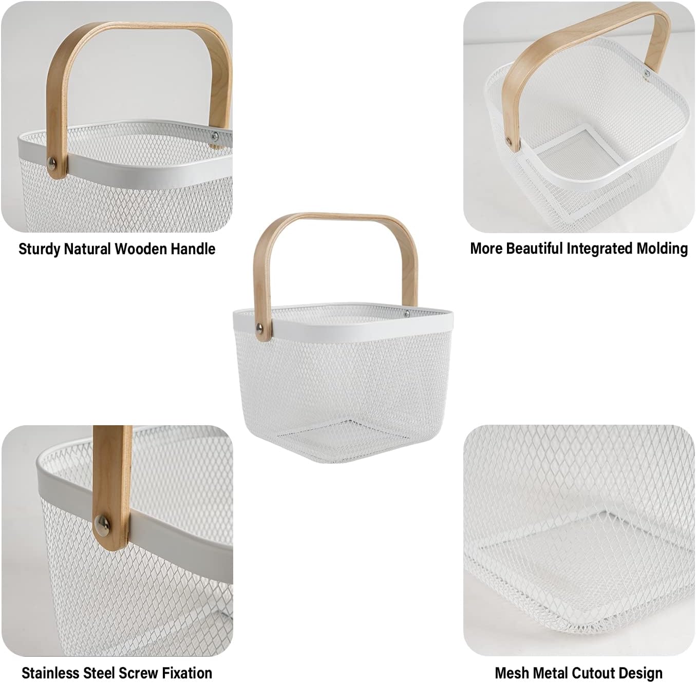 Thumbnail 2 de SANHSEHOME Metal Mesh Harvest Basket, Alloy Steel