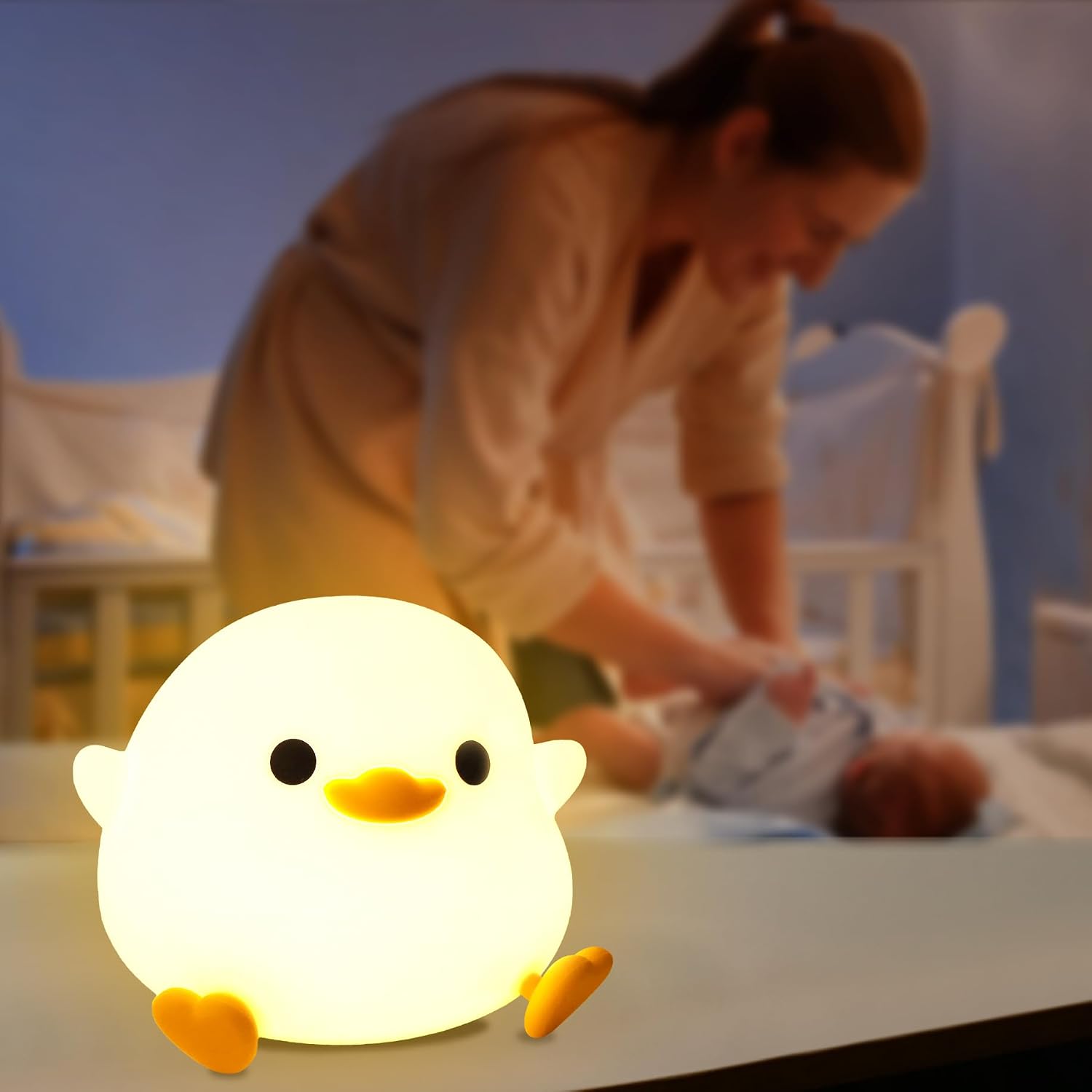 Thumbnail 6 de YuanDian Dodo Duck LED Nachtlicht – wiederaufladbare Silikon-Entenlampe mit Touch-Sensor