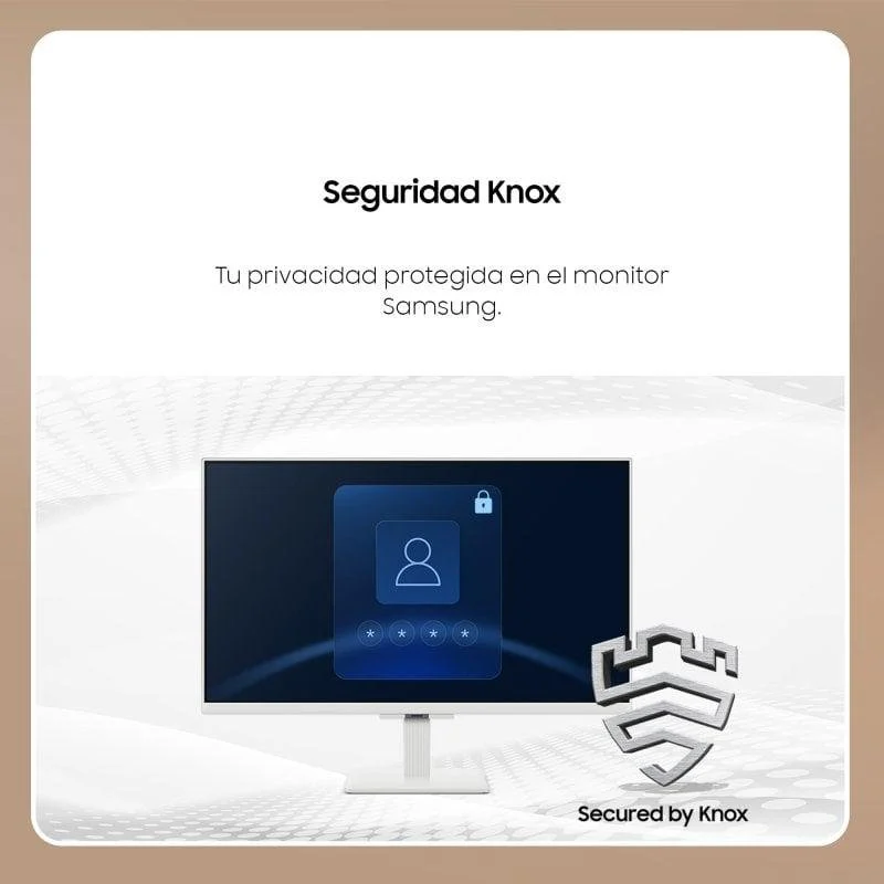 Detalle de Samsung Smart Monitor M50F M5 de 27" Full HD, 60 Hz, IPS con Smart HDR10, altavoces, WiFi y Bluetooth en blanco