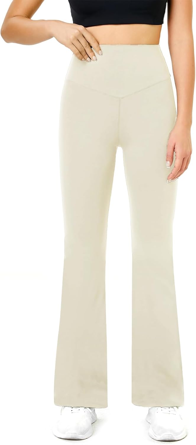 Thumbnail 1 de Glacspyg Damen Yogahose Flared mit Hoher Taille – Bauchkontrolle, Trainings- und Freizeit-Jogginghose