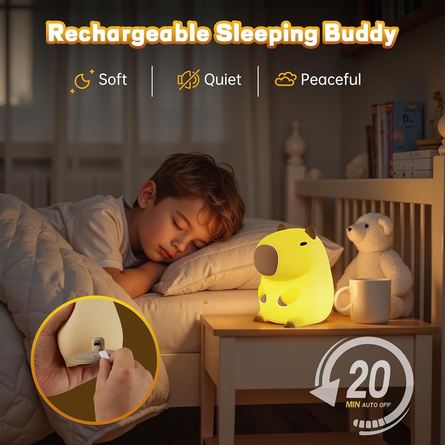 Thumbnail 1 de VoMii Capybara Nachtlicht 1200 mAh