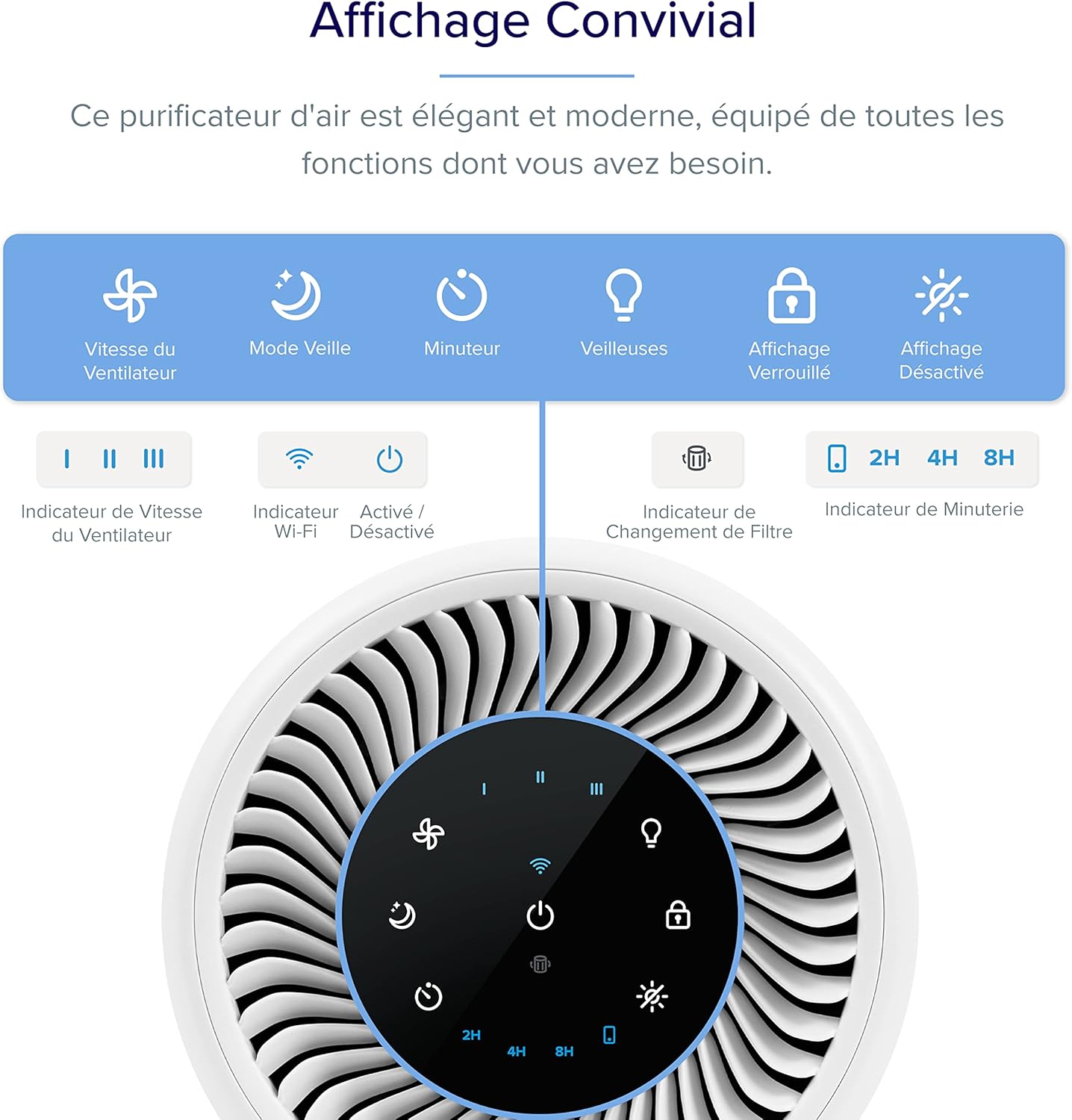Thumbnail 6 de LEVOIT Core 200S – Purificateur d'Air silencieux pour pièces jusqu’à 35 m² avec veilleuse et contrôle via Alexa