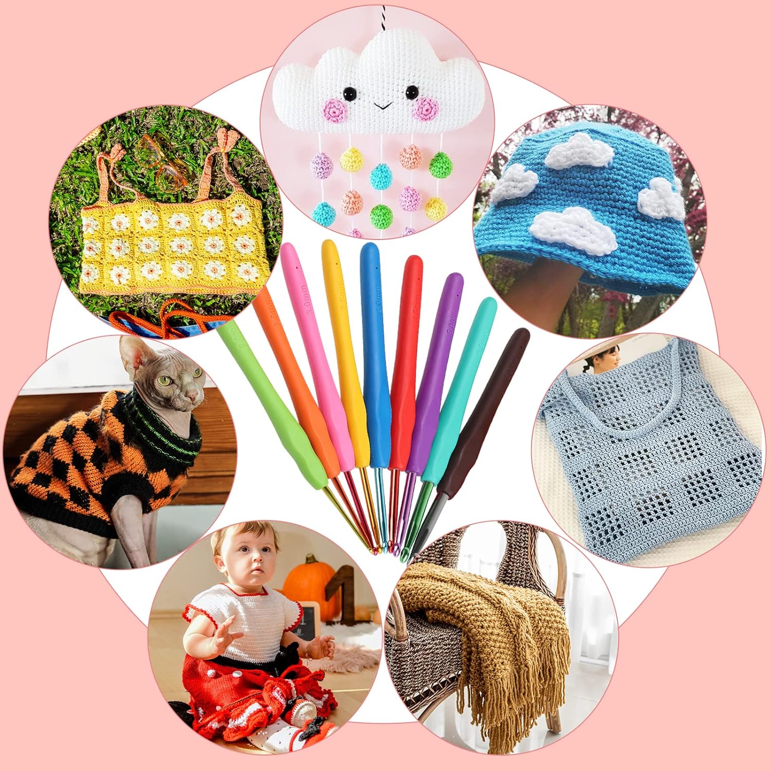 Thumbnail 5 de Aeelike Crochet Kit for Beginners 59‑pc