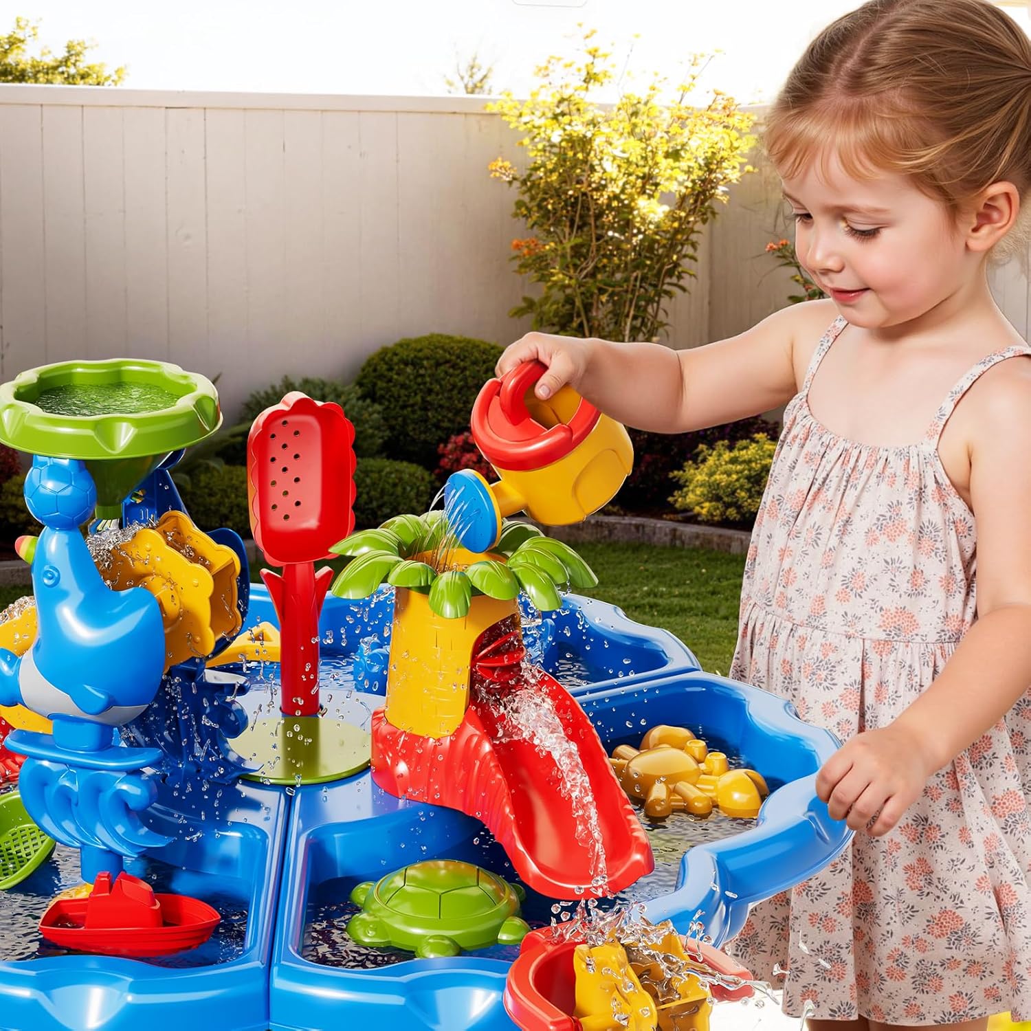 Thumbnail 1 de KukuFun Sand and Water Table for Toddlers (2-8): Creative Outdoor Sand Play with Accessories