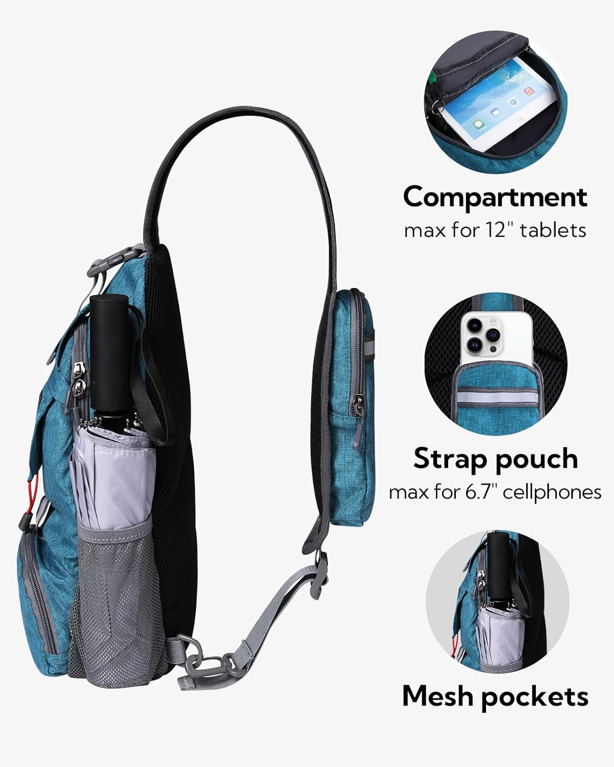 Thumbnail 3 de Waterfly Packable Small Crossbody Sling Backpack — Foldable Daypack for Travel and Outdoor Use