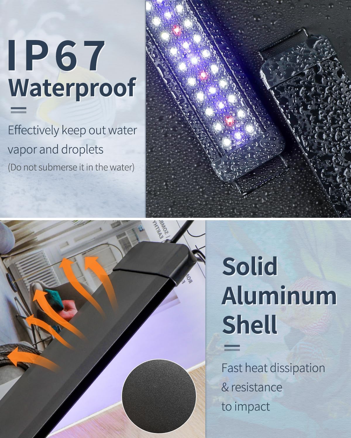 Detalle de Pawfly 11 W – Éclairages pour aquarium 30–45 cm | spectre complet et modes jour/nuit