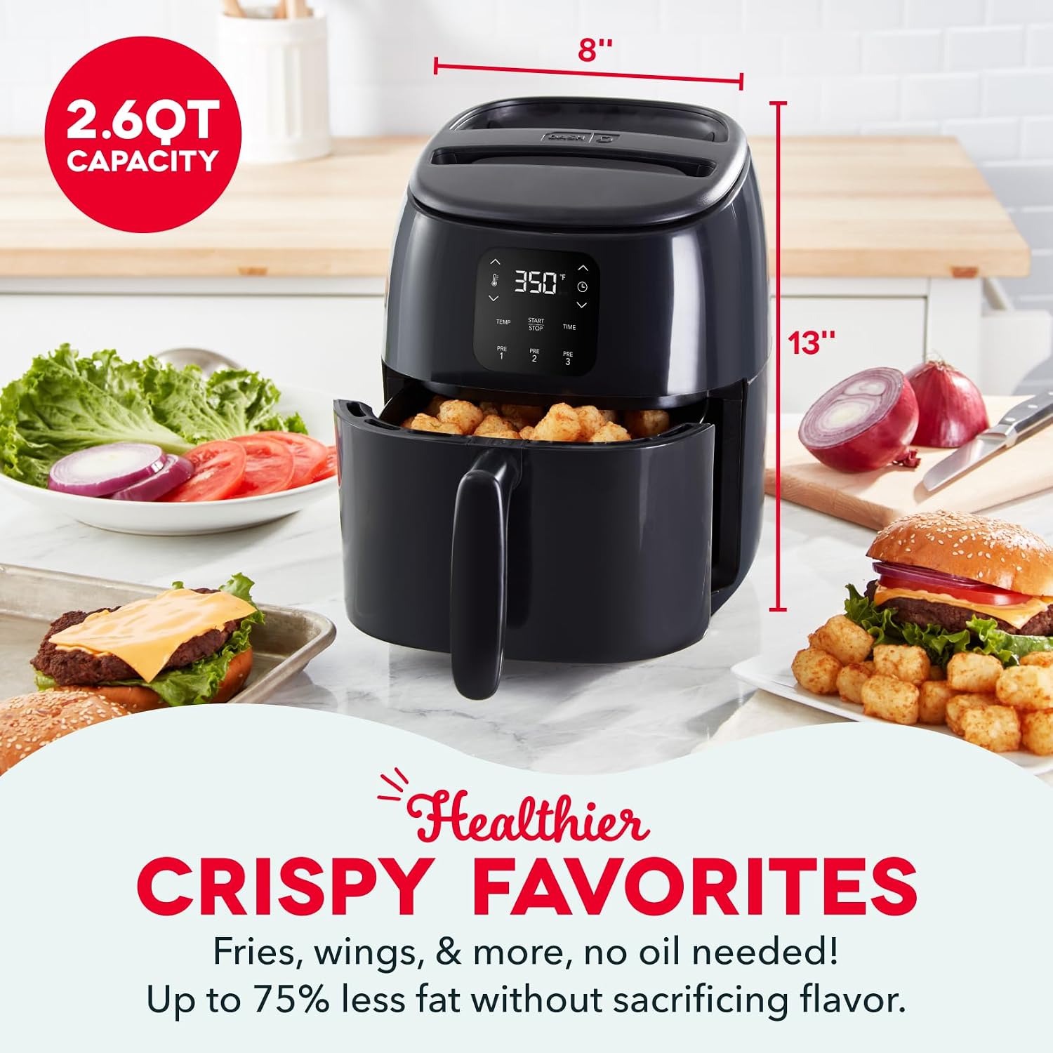 Thumbnail 1 de Dash Digital Air Fryer 2.6-Quart
