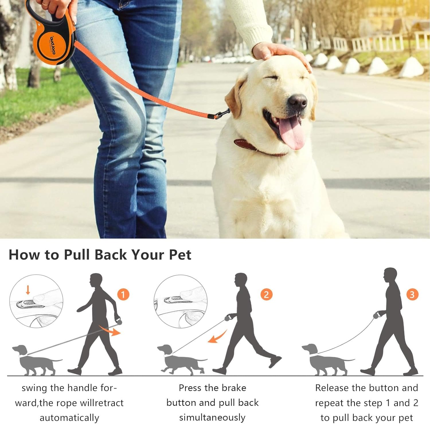 Thumbnail 6 de Hurluksi Retractable Dog Lead 5M 16ft