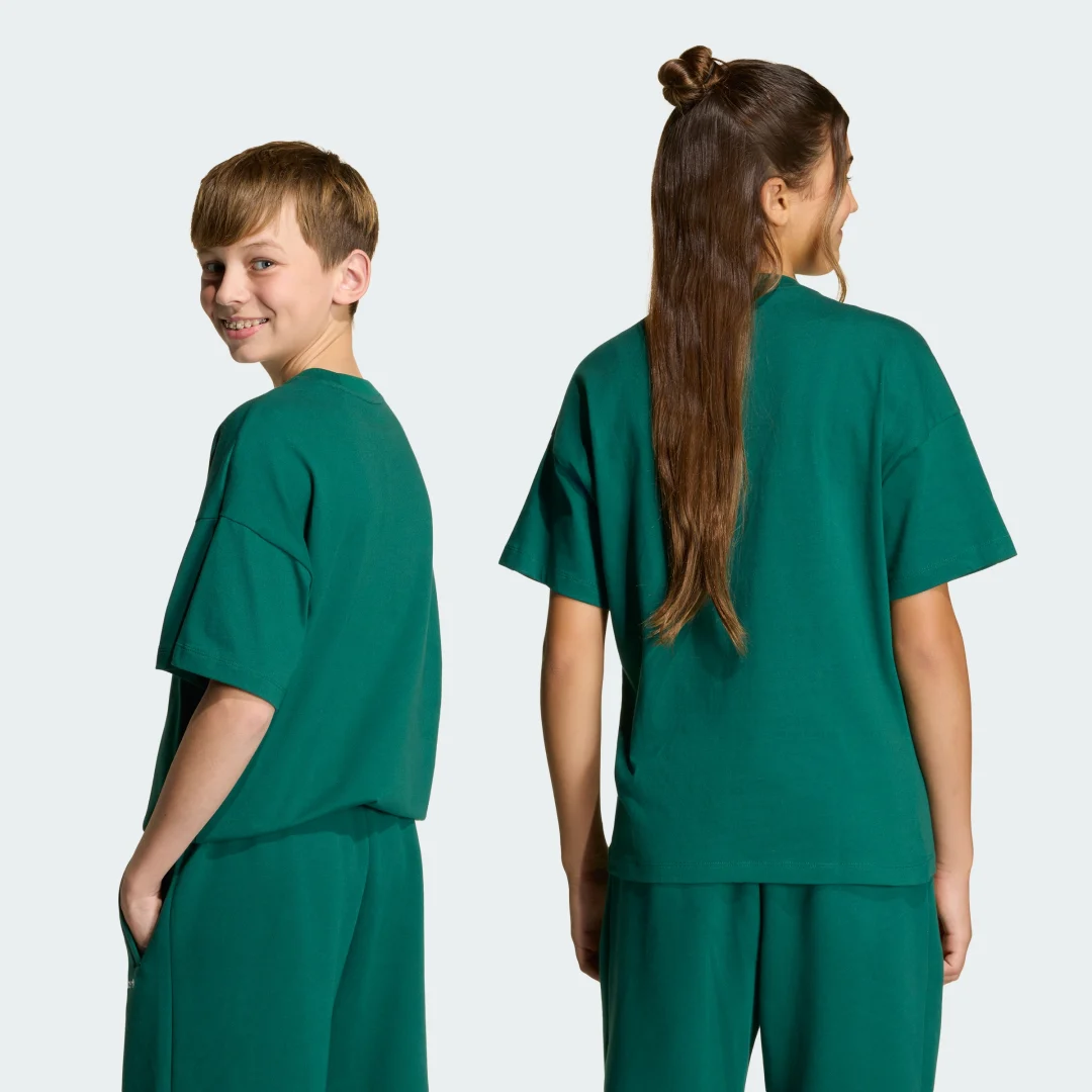 Thumbnail 1 de Camiseta holgada con diseño de bloques de Adidas — verde, comodidad para el día a día