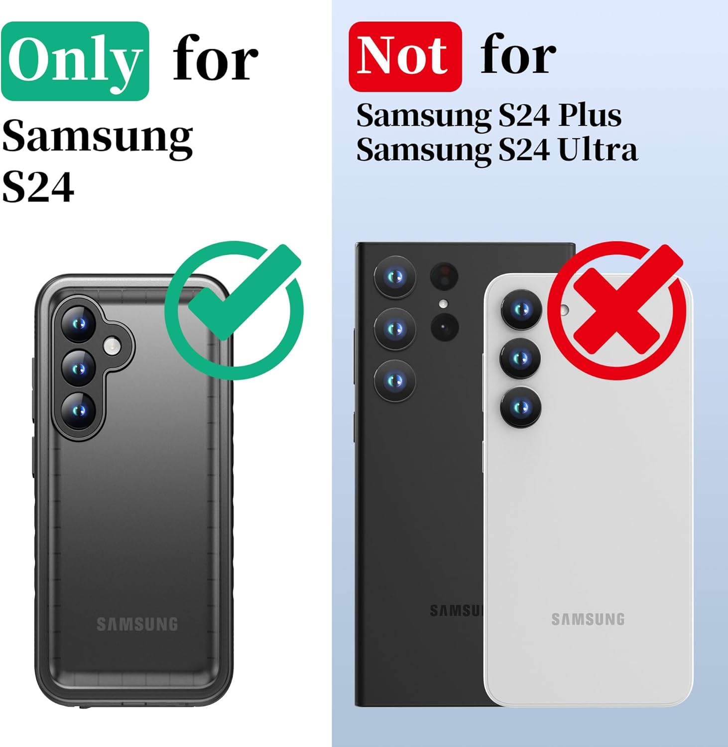 Thumbnail 1 de Cozycase TOP Full Waterproof 360 Military Case for Samsung Galaxy S24 Black