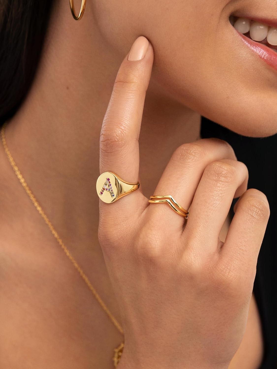 Detalle 2 de SINGULARU Anillo Peak Plata 925, talla 18 💍
