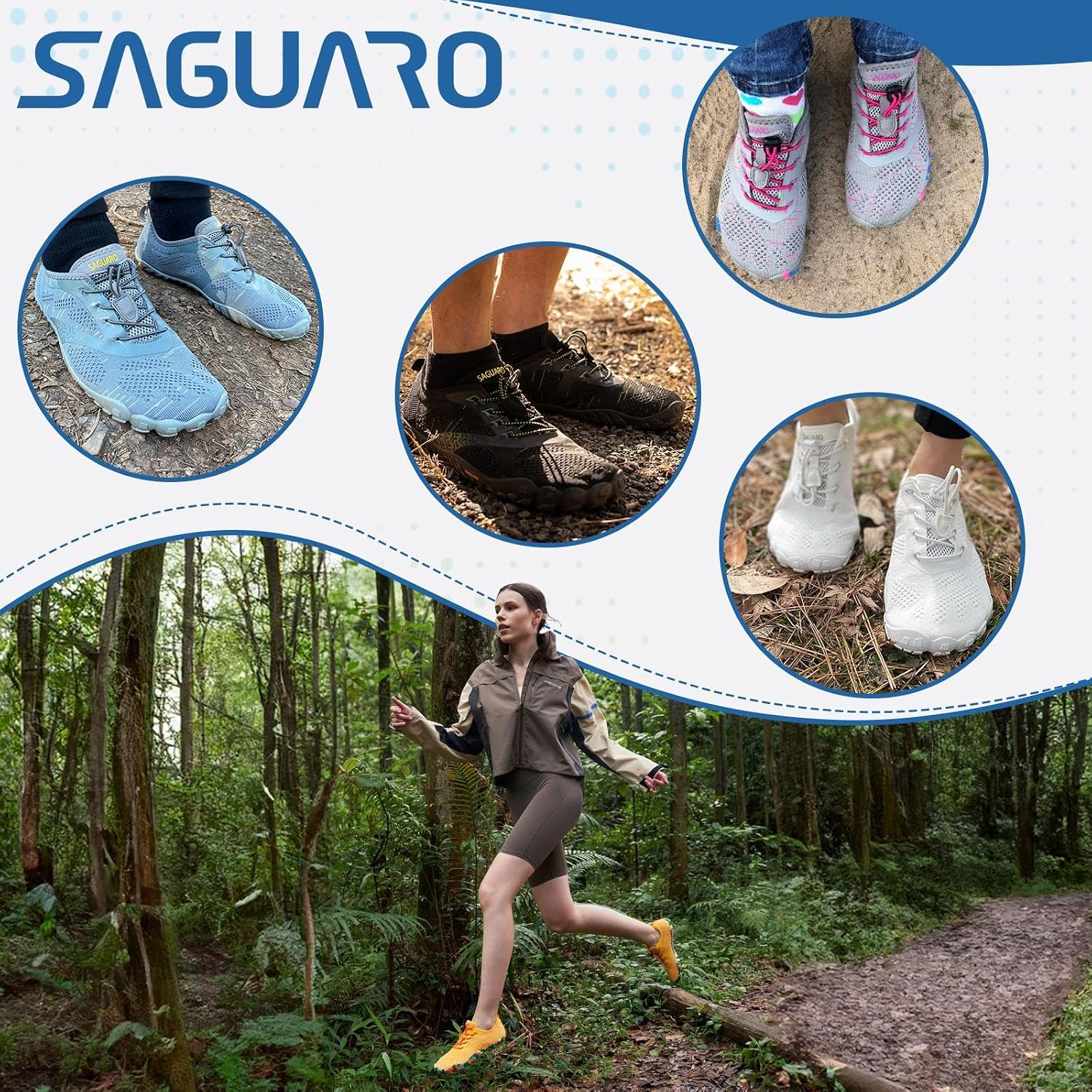 Thumbnail 6 de SAGUARO Barefoot Shoes: Minimalist Trail Runner with Wide Toe Box and Zero Drop