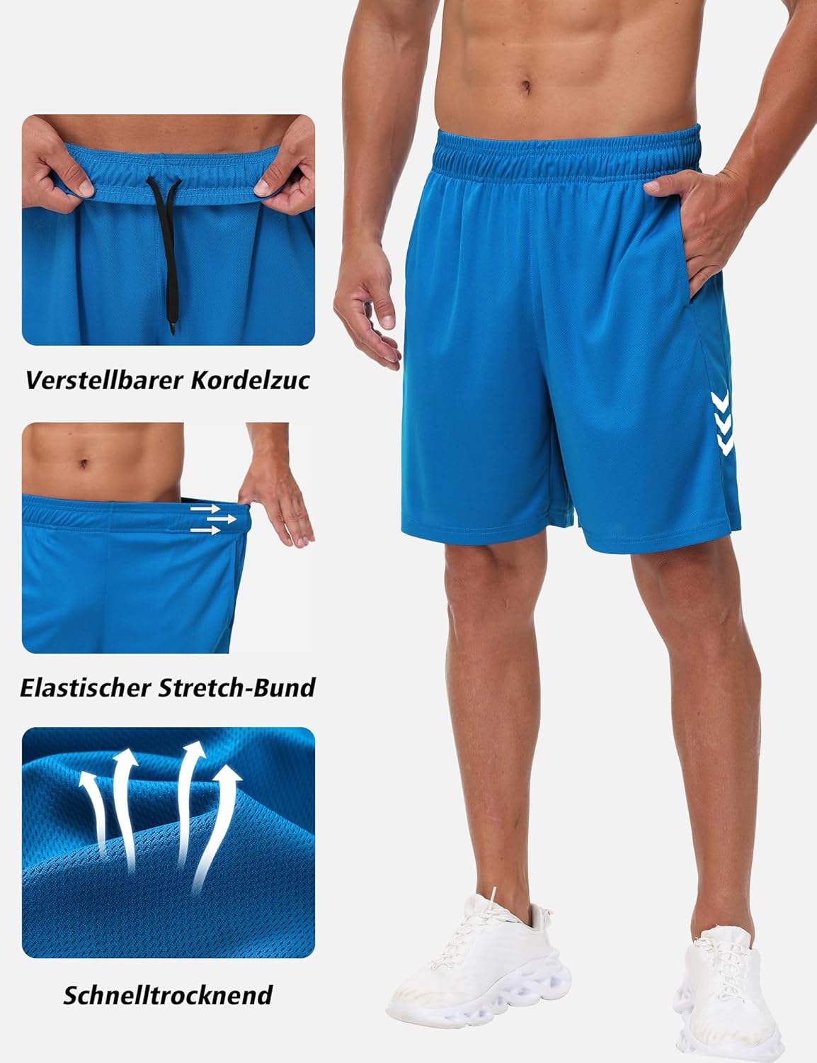Thumbnail 3 de ku zwufs Herren Sporthose Kurze Atmungsaktive Dry-Fit Lauf Shorts