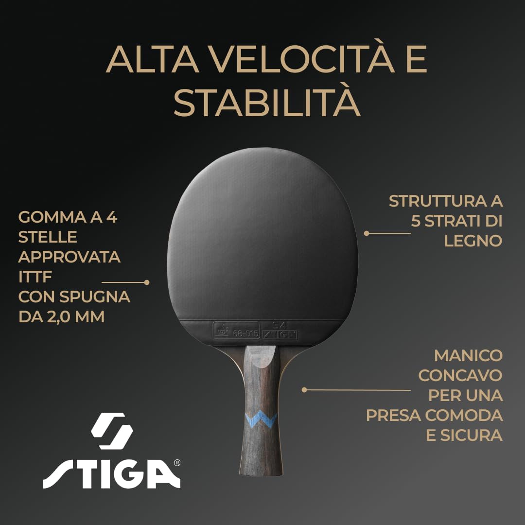Thumbnail 2 de ROYAL FOUR STAR CRYSTAL – Racchetta da tennis tavolo 4 stelle STIGA
