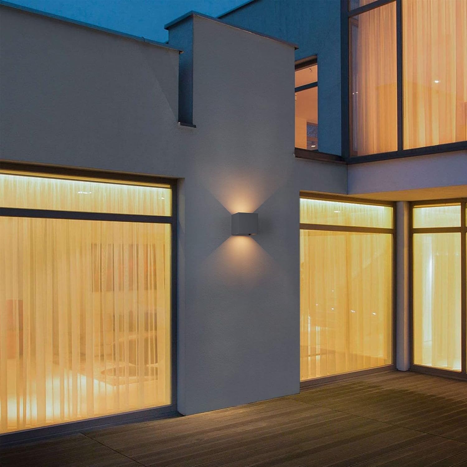 Detalle de K-Bright LED Wandleuchten Innen/Außen 12W – IP65 Anthrazit mit einstellbarem Lichtstrahl (3000K)
