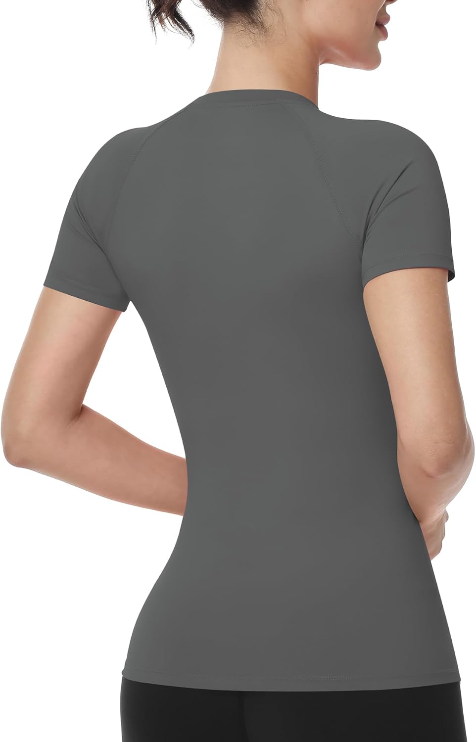 Thumbnail 2 de ELIRAVO Damen Kompressionsshirt Kurzarm mit Raglanärmeln – atmungsaktives, schnell trocknendes Sportshirt