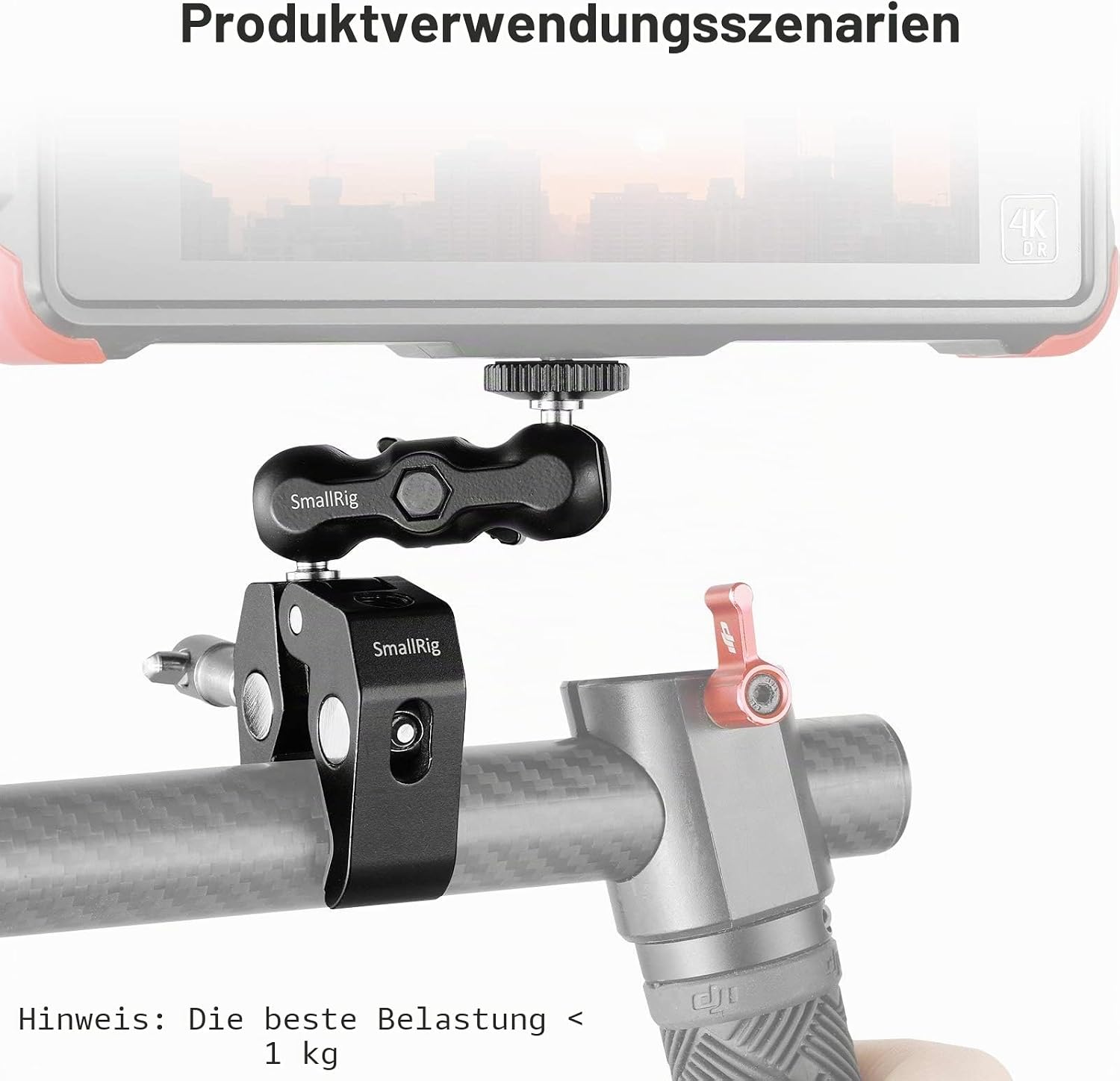 Detalle de SMALLRIG Kugelkopfklemme Supper Clamp mit Ball Head und 1/4 Schraube – 2164