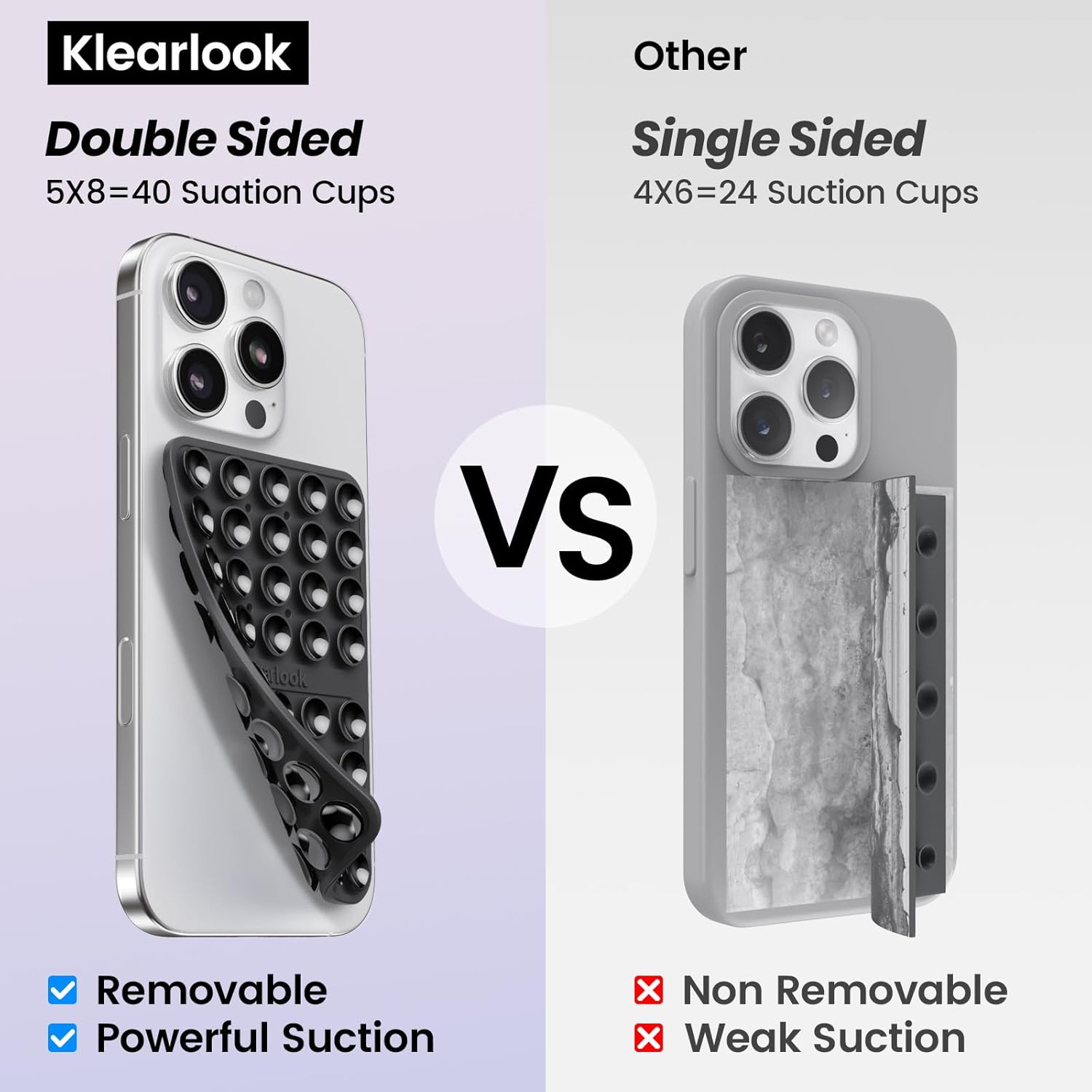 Thumbnail 1 de Klearlook Double-Sided Suction Cup Phone Mount 4-pack