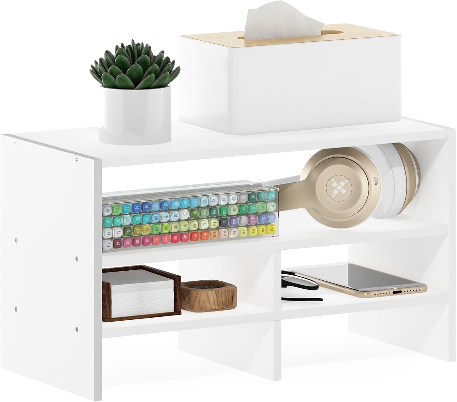 Detalle de Furinno Desktop Organizer Shelf, Engineered Wood