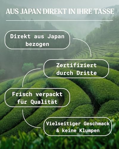 Detalle de NaturaleBio Bio Japanisches Premium Matcha Pulver mit L-Theanin
